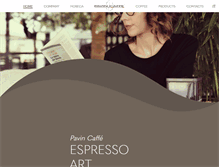 Tablet Screenshot of pavincaffe.com